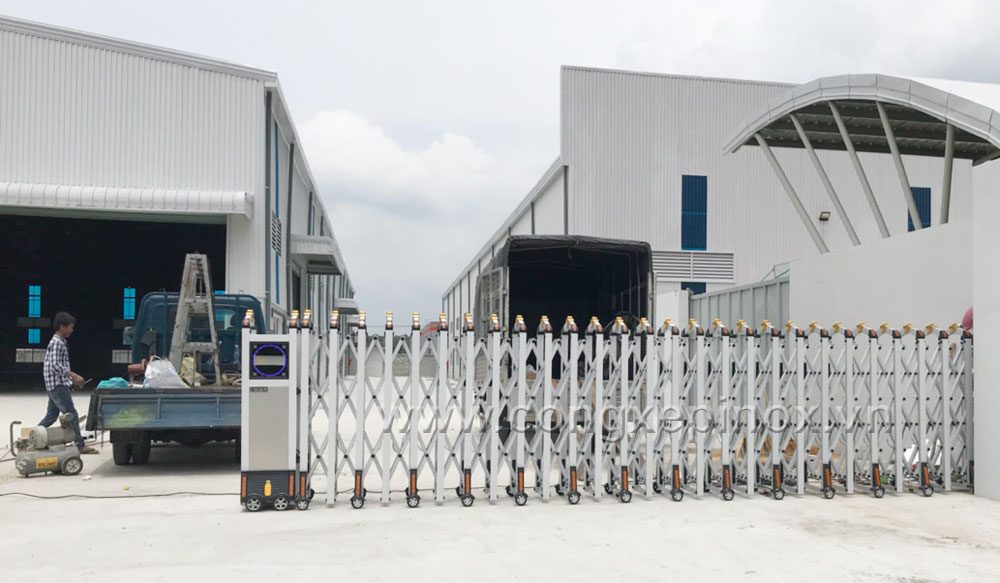 Cửa cổng xếp Bình Dương -Cổng tự động KCN Bình Chánh