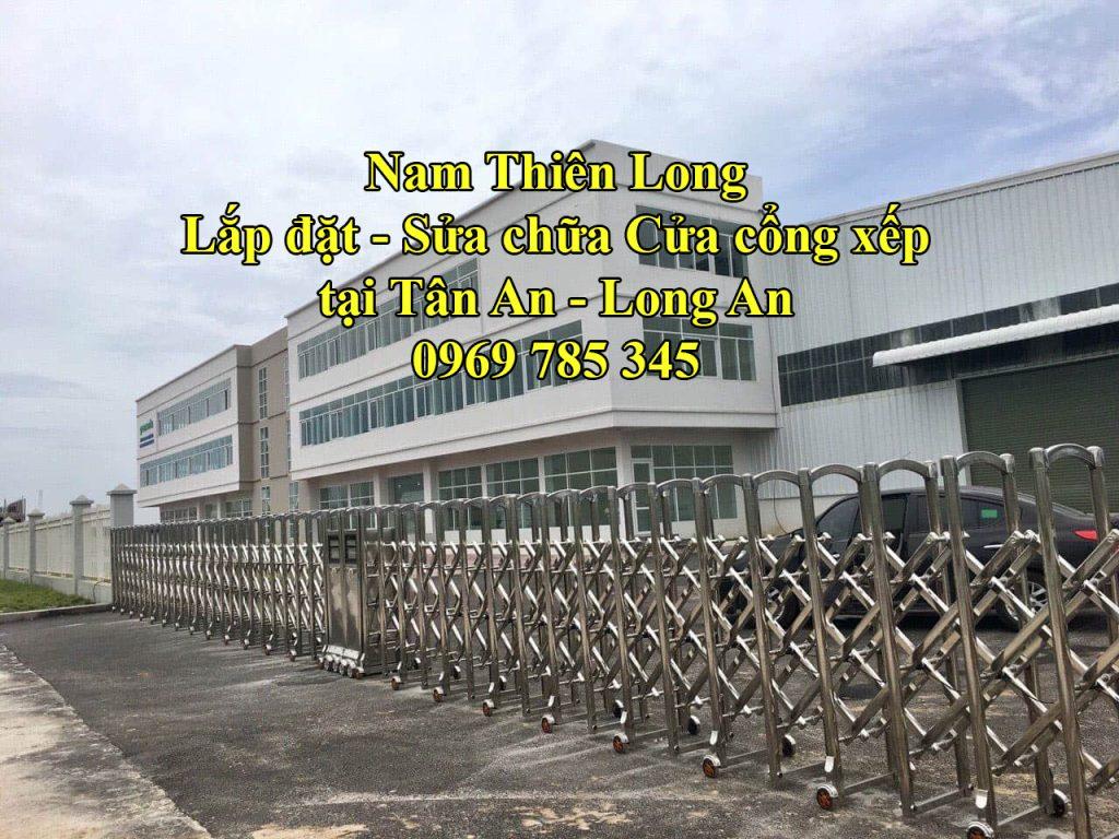 Nam Thiên Long Lắp đặt - Sửa chữa Cửa cổng xếp tại Tân An - Long An 0969 785 345