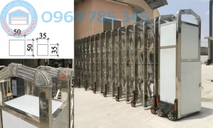Lắp đặt Cửa cổng xếp tại Lộc Ninh Bình Phước