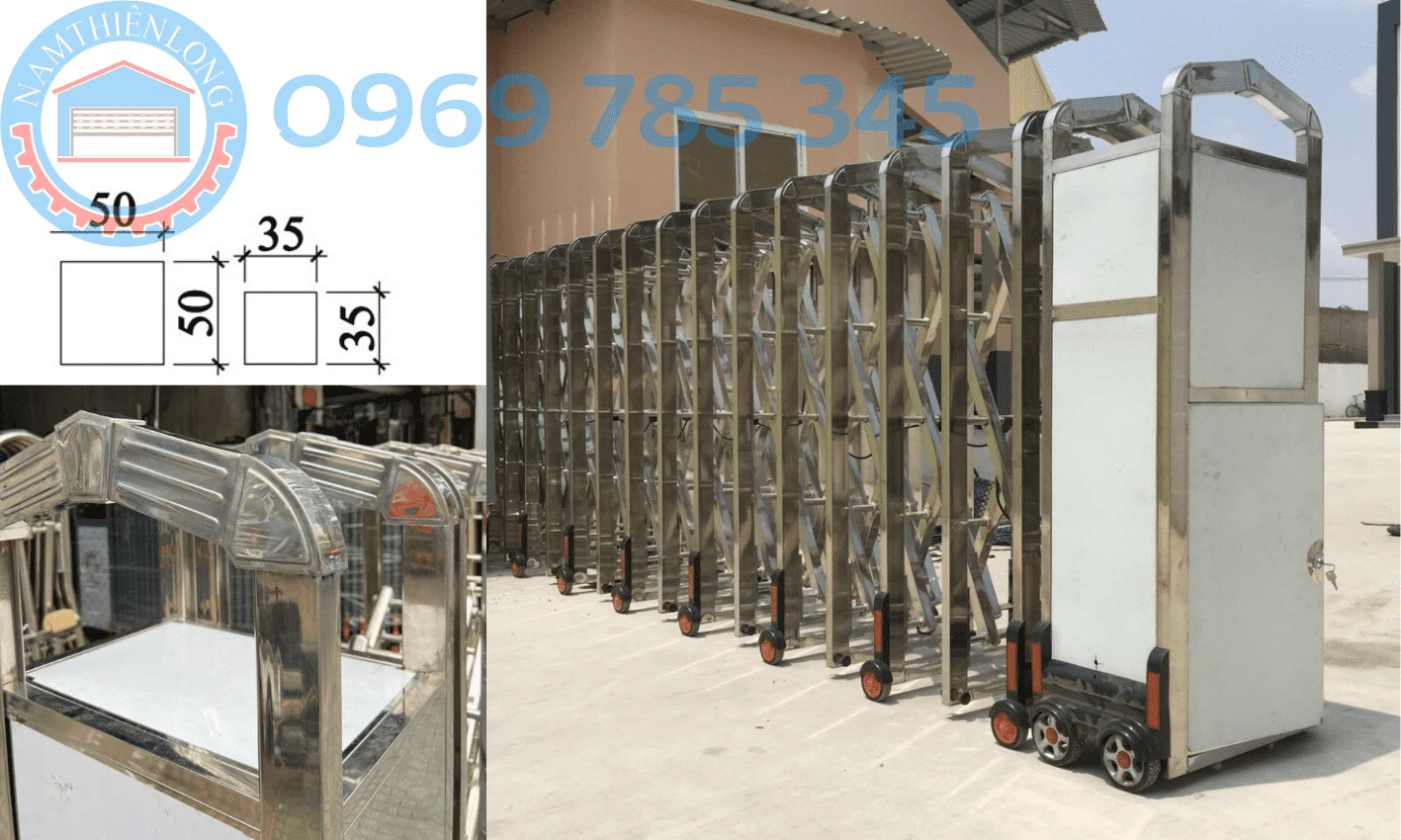 Lắp đặt Cửa cổng xếp tại Lộc Ninh Bình Phước