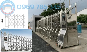 Lắp đặt Cửa cổng xếp tại Đồng Phú Bình Phước