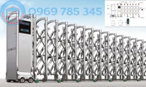 Lắp đặt Cửa cổng xếp tại KCN Việt Kiều Bình Phước